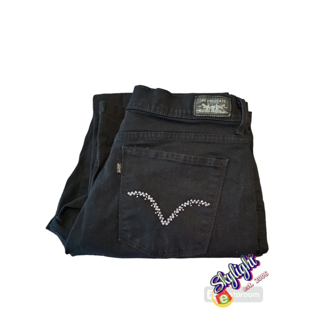 Levi's Women's Black 512 Perfectly‎ Slimming Bootcut Denim Jeans Size Reg 14